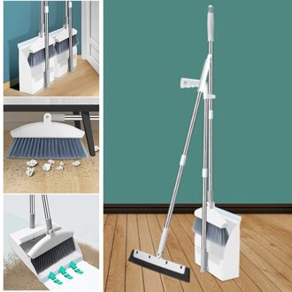 180 Graden Roterende Bezem En Opvouwbare Staande Stoffer Huishoudelijke Floor Cleaning Set DSD666