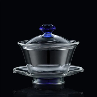 180 ml Creative Heat-Resistant Glass Gaiwan Chinese Tea Tureen Teacups Kung Fu Master Cups Tea Bowl Teaware Accessories Ornament