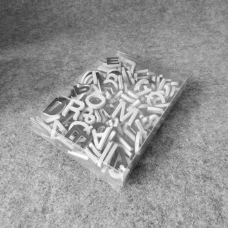 180 Pcs Diy Magneet Letters Muur Alfabet Koelkast Stickers Koelkast Magneet Sticker Schuim Zwarte En Witte Letters white1