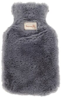 1800Ml Warm Water Fles Zachte Pluche Leuke Water Gevulde Tas Winter Warm Gebreide Cover Hand Warmer Herbruikbare donker grijs 800ml