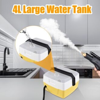 1800W Handheld Steam Cleaners for Home Use 4L Capacity High Temperature Fast Heating 5 Bar High Pressure Steamer Cleaner with Voice Prompt for Car Detailing Kitchen Air Conditioner Cleaning