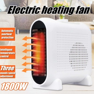1800W Indooor Draagbare Elektrische Kachel Mini Ventilator Kachel Desktop Winter Huishouden Badkamer Slaapkamer Heater Radiator Warmer Machine