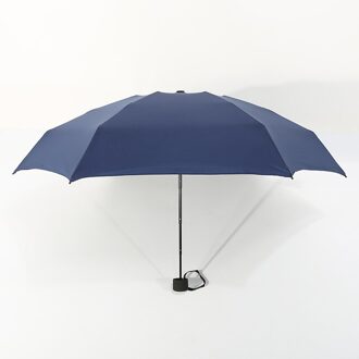 180G Kleine Mode Opvouwbare Paraplu Regen Vrouwen Heren Mini Pocket Parasol Meisje Uv Proof Waterdicht draagbare Reizen Umbre Marineblauw
