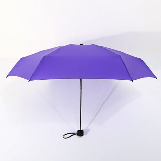 180G Kleine Mode Opvouwbare Paraplu Regen Vrouwen Mannen Mini Pocket Parasol Meisjes Anti-Uv Waterdichte Draagbare Reizen Paraplu Paars