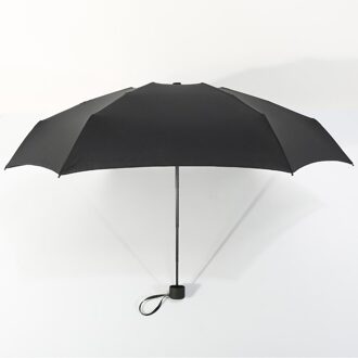 180G Kleine Mode Opvouwbare Paraplu Regen Vrouwen Mannen Mini Pocket Parasol Meisjes Anti-Uv Waterdichte Draagbare Reizen Paraplu zwart