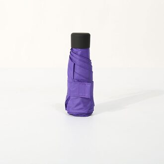180G Mini Pocket Parasol Licht Mode 5 Opvouwbare Paraplu Regen Vrouwen Mannen Meisjes Anti-Uv Waterdichte Draagbare Reizen Paraplu paars