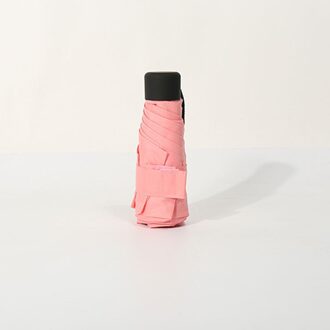 180G Mini Pocket Parasol Licht Mode 5 Opvouwbare Paraplu Regen Vrouwen Mannen Meisjes Anti-Uv Waterdichte Draagbare Reizen Paraplu roze