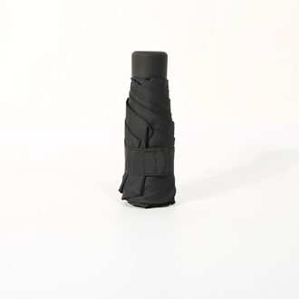 180G Mini Pocket Parasol Licht Mode 5 Opvouwbare Paraplu Regen Vrouwen Mannen Meisjes Anti-Uv Waterdichte Draagbare Reizen Paraplu zwart