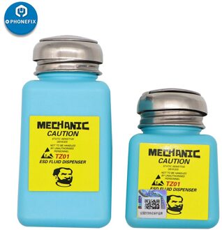 180Ml Esd Vloeistof Dispenser Monteur Plastic Alcohol Fles Metalen Cap Druk Pompen Fles Voor Soldeerbout Reparatie 100ML