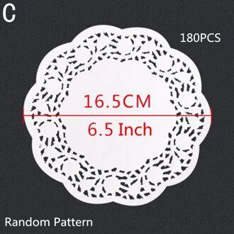 180Pcs Keuken Voedsel Olie Absorberend Papier Taart Snack Gebakken Kip Gebak Bakken Papierlade Bakvormen Oven Olie-Absorberende papier Mat C model- 6.5 duim