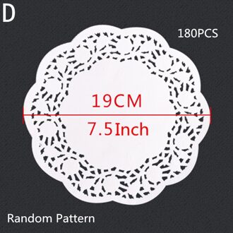 180Pcs Keuken Voedsel Olie Absorberend Papier Taart Snack Gebakken Kip Gebak Bakken Papierlade Bakvormen Oven Olie-Absorberende papier Mat D model- 7.5 duim