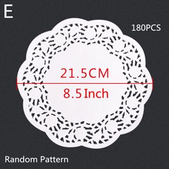 180Pcs Keuken Voedsel Olie Absorberend Papier Taart Snack Gebakken Kip Gebak Bakken Papierlade Bakvormen Oven Olie-Absorberende papier Mat E model- 8.5 duim