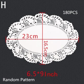 180Pcs Keuken Voedsel Olie Absorberend Papier Taart Snack Gebakken Kip Gebak Bakken Papierlade Bakvormen Oven Olie-Absorberende papier Mat H model- 9 duim