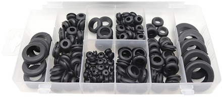 180pcs Rubber Grommet Car Fuse Accessories 8 Popular Sizes Grommet Gasket for Protects Wire Multi-size Practical
