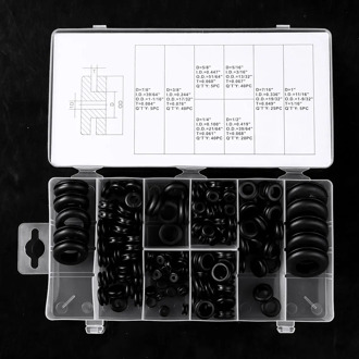 180Pcs Sealing Rubber Cables Grommet Kit Electrical Conductor Gasket Ring Set with Storage Box for Wire Plug Automotive Plumbing