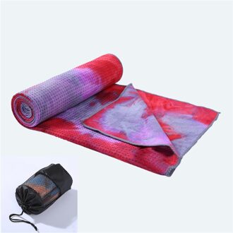 183*63 Cm Universele Yoga Handdoek Antislip Fitness Mat Gedrukt Microfiber Antislip Tie-Dye sport Sneldrogend thousand rood