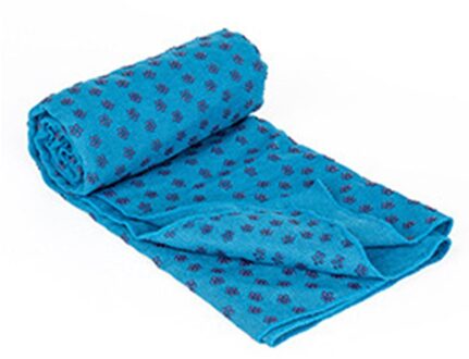 183*63Cm Non Slip Yoga Handdoek Deken Fitness Mat Geur Gratis Zweet Absorberende Yoga Mat Handdoek Voor Fitness oefening Pilates Training Blauw