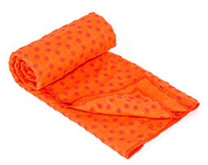 183*63Cm Non Slip Yoga Handdoek Deken Fitness Mat Geur Gratis Zweet Absorberende Yoga Mat Handdoek Voor Fitness oefening Pilates Training Oranje