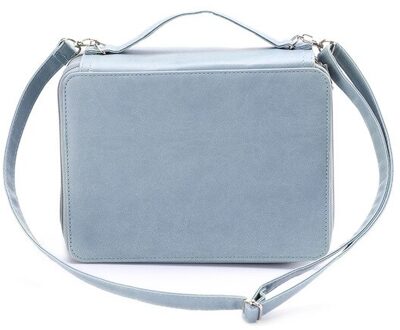 184 Slot Draagbare Kleurpotlood Case Houder Waterdicht Grote Capaciteit Pu Leer Potlood Tas Voor Student Kunst Levert grijs