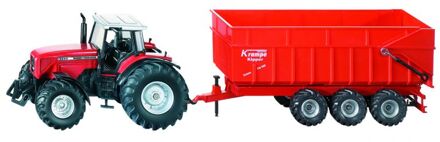 1844 Siku Massey Ferguson met Aanhanger Rood