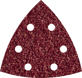 1851000 Delta schuurpapier Met klittenband, Geperforeerd Korrelgrootte 60 Hoekmaat 95 mm 5 stuks