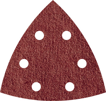 1854000 Delta schuurpapier Met klittenband, Geperforeerd Korrelgrootte 240 Hoekmaat 95 mm 5 stuks