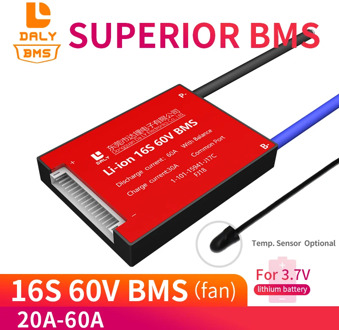 18650 16s BMS 60V 30A 40A 50A 60A Lithium Polymer Battery 3.7V Protection Pcm Ebike Temperature control
