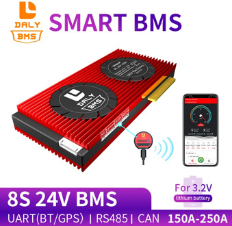 18650 3.2V smart BMS 8S 24V 150A 200A 250A Bluetooth 485 to USB device CAN NTC UART software Li-on Battery protection Board BMS