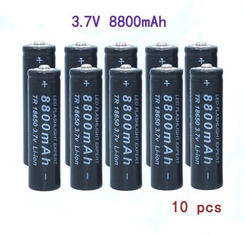 18650 Bateria De Alta Qualidade 8800 Mah 3.7V 18650 Baterias Li-Ion Bateria Recarregavel Para Lanterna Tocha + Frete Gratis 10 stk accu