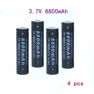 18650 Bateria De Alta Qualidade 8800 Mah 3.7V 18650 Baterias Li-Ion Bateria Recarregavel Para Lanterna Tocha + Frete Gratis 4 stk accu