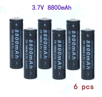 18650 Bateria De Alta Qualidade 8800 Mah 3.7V 18650 Baterias Li-Ion Bateria Recarregavel Para Lanterna Tocha + Frete Gratis 6 stk accu