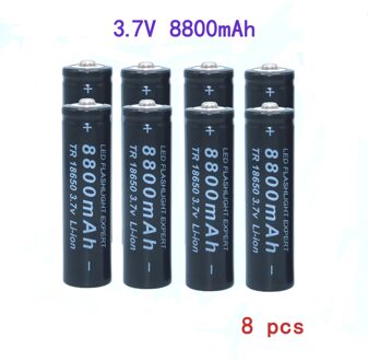 18650 Bateria De Alta Qualidade 8800 Mah 3.7V 18650 Baterias Li-Ion Bateria Recarregavel Para Lanterna Tocha + Frete Gratis 8 stk accu