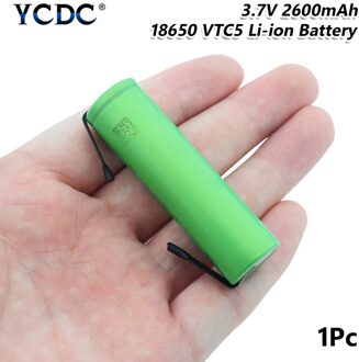 18650 Batterij 2600Mah 3.7V Oplaadbare Li-Ion Batterij Voor US18650VTC5 Lithium Batterij Hoge Afvoer 30A + Diy Nikkel