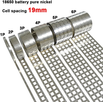 18650 battery pure nickel strip 1P/2P/3P/4P/5P/6P nickel tab battery spacing 19mm Ni belt for integrated holder
