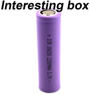 18650 Lithium Batterij (Platte Kop) 3.7V2200ma Voldoende Hoge Capaciteit Sterk Licht Zaklamp