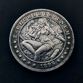 1895 Sexy Military Woman Souvenir Coins Collectibles Antique Metal Commemorative Morgan Hobo Coin Copy Home Decor New Year Gifts