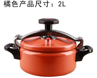 18Cm Aluminium 2L/3L Explosieveilige Snelkookpan Pot Outdoor Camping Pot Hoge Elevatie Snelkookpan oranje 2l