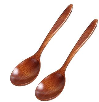 18Cm Soep Lepel Houten Thee Honing Koffie Eetkamer Koken Mengen Soep Lepels Milieuvriendelijke Thuis Keuken Servies Kleine Lepel Thuis 2stk