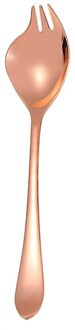 18Cm Vork Lepel Multicolor Populaire Keuken Specialiteit Draagbare Roestvrij Staal Salade Serveren Bestek Gebruiksvoorwerp Servies Accessoire roos gouden