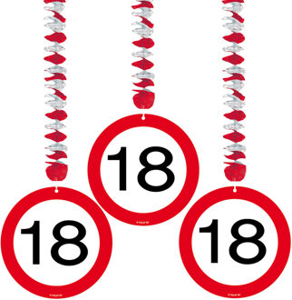 18e verjaardag rotorspiralen versiering - Hangdecoratie Multikleur