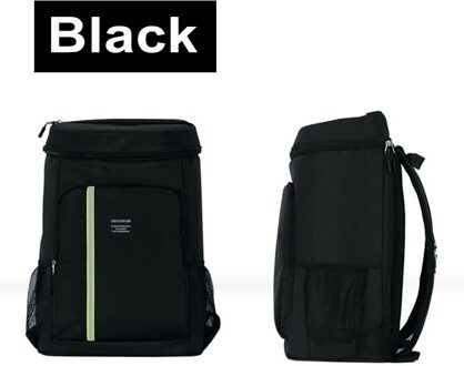 18L/33L Geïsoleerde Thermische Rugzak Verdikte Koeltas Cooling Lunchbox Beer Bag Rugzak Ijs Koeler Voor Picknick Camping zwart 32L