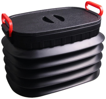 18L Folding Car Trash Can Telescopic Outdoor Camping Fishing Water Bucket with Lid Auto Cargo Container Storage Box