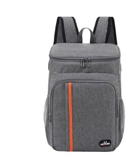 18L Grote Capaciteit Lekvrije Lunch Rugzak Thermische Grote Picknick Koele En Warme Geïsoleerde Tas Outdoor Voedsel Opslag Schoudertas Grijs