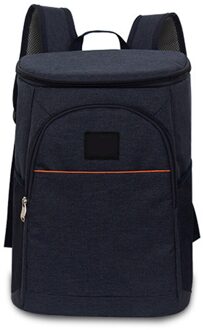 18L Wijnkoeler Hand Bag Food Storage Oxford Stof Lunch Tote Unisex Picknick Reizen Geïsoleerde Ice Pack Rugzak Rits donker blauw