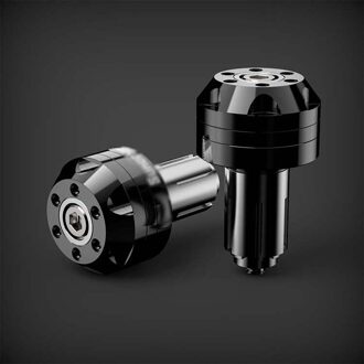 18Mm Cnc Aluminium Motorfiets Stuur Uiteinden Handvat Bar Grips Ends Tips Caps Voor Yamaha Motor Stuur End Plug zwart