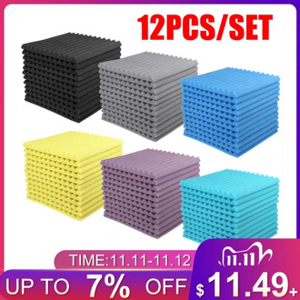 18Pcs 30X30X2.5CM Soundproofing Acoustic Foam Tiles Noise Sound-Absorbing Sound Treatment Studio Room Absorption Tiles foam