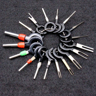18Pcs Automotive Plug Terminal Remove Tool Set Key Pin Car Electrical Wire Crimp Connector Extractor Kit Accessories