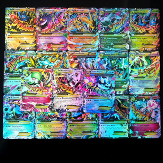 18pcs/box Pokemon Cards French MEGA EX Flash Box Pikachu Flash Cards Collection Gift Kids Pokemon Toys