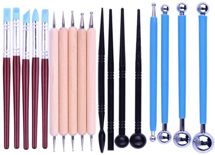 18Pcs Clay Tool Sculptuur Modeling Tools Ball Stylus Puntjes Gereedschap Voor Aardewerk Sculptuur Rock Schilderen Mandala Art Carving Tool