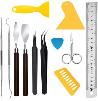 18Pcs Diy Gedroogde Bloem Gereedschap Vinyl Sticker Reliëf Tool Kit Voor Beginners Hobbyisten Of Professionals